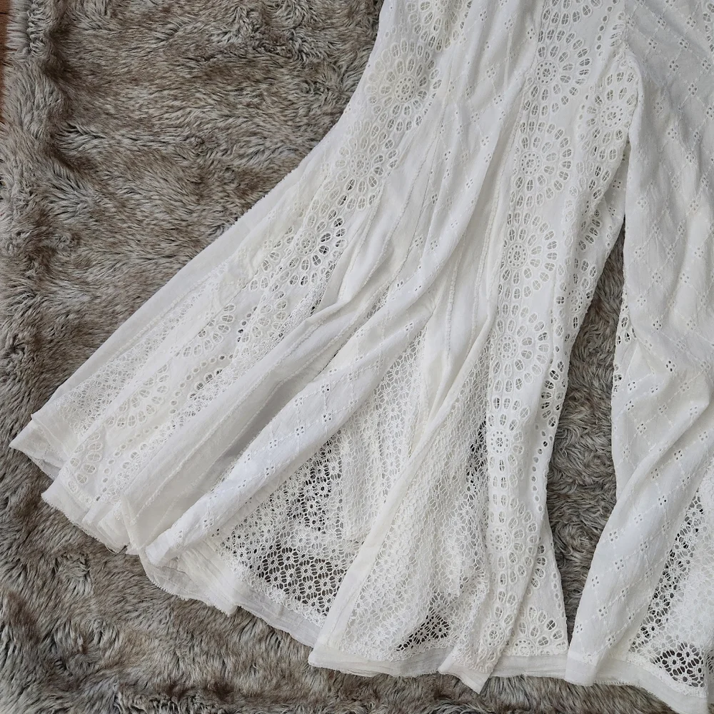 Free‎ People Midnight Cruiser One-piece Jumpsuit Ivory White Women's Size Small